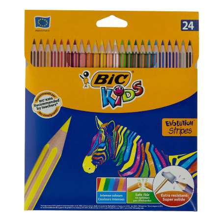  Bic drvene boje Evolution Stripes 1/24