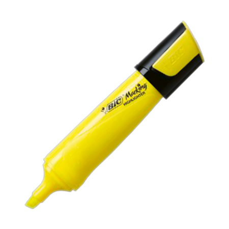 Bic flat highlighter žuti