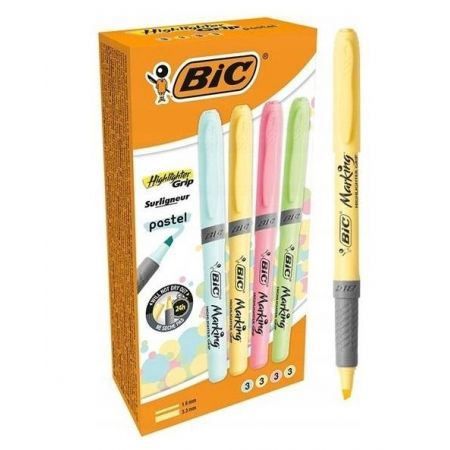 Bic highlighter grip pastel 12/1