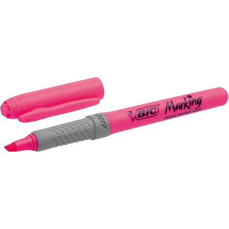 Bic highlighter grip roze