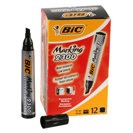 Bic permanent marker crni 2300 kosi vrh