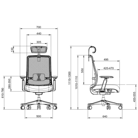 Ergonomska kancelarijska stolica UGD Chief Gray