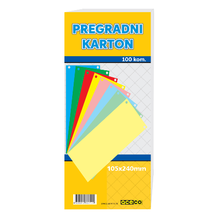 Pregradni karton 105x240mm 1/100