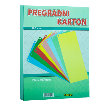 Pregradni karton 240x297mm 1/100