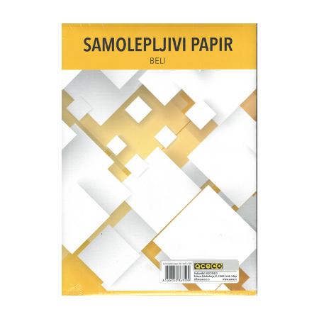 Samolepljivi papir A4 beli 1/100 lista